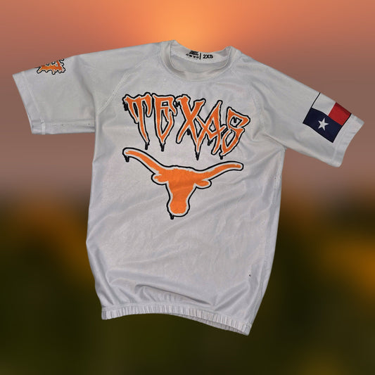 U.J.J. "Give 'Em Hell" White Rash Guard
